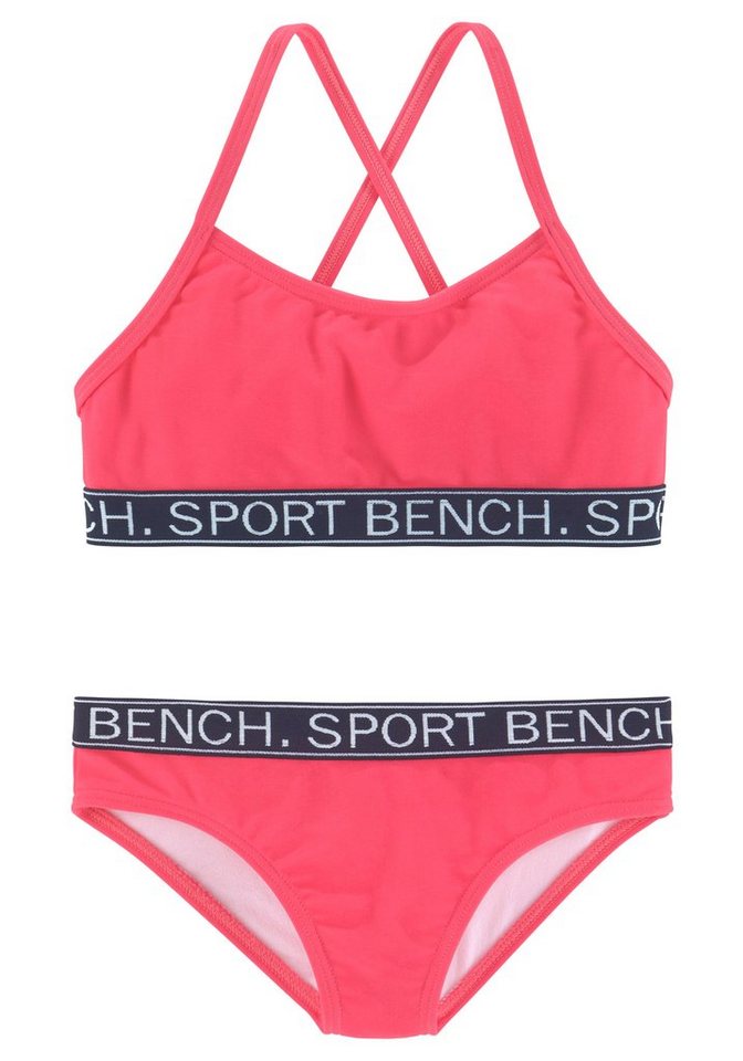 Bench. Bustier-Bikini Yva Kids in sportlichem Design und Farben Bench. Bustier-Bikini Yva Kids in sportlichem Design und Farben von Bench.