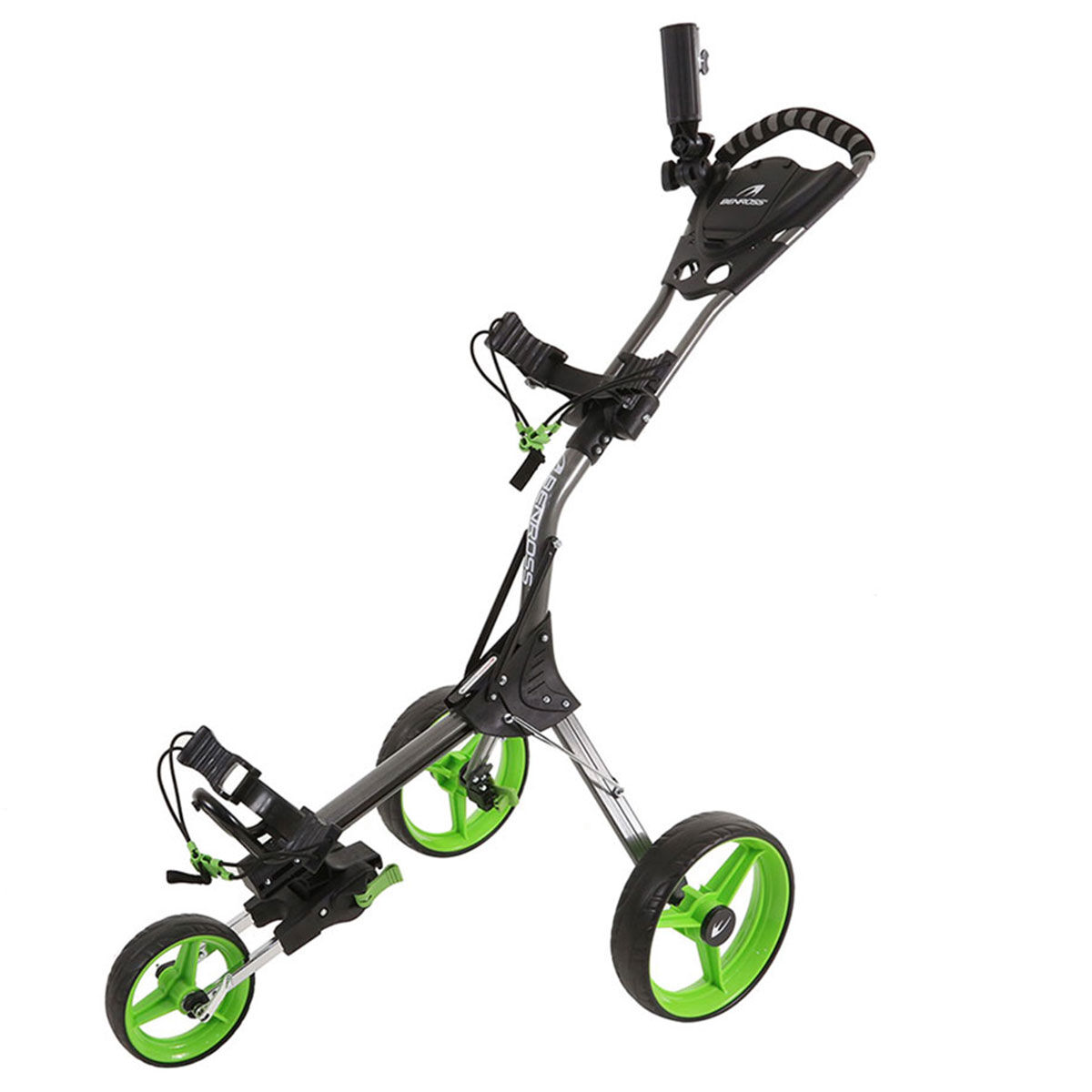 Benross Black and Green Lightweight Charcoal Pro Compact Push Golf Trolley | American Golf, One Size von Benross