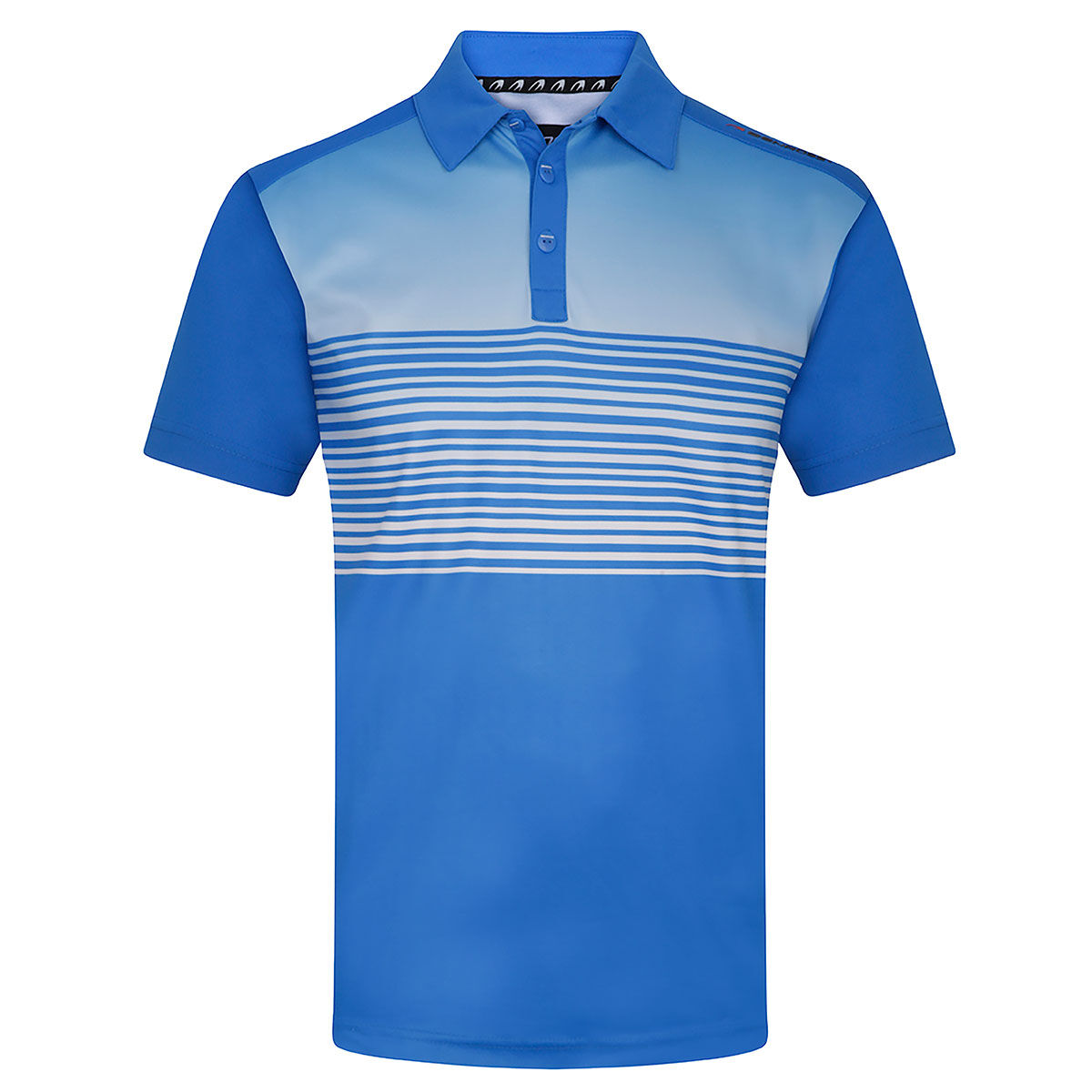 Benross Men's Fade Stripe Stretch Golf Polo Shirt, Mens, Royal/white, Small | American Golf von Benross