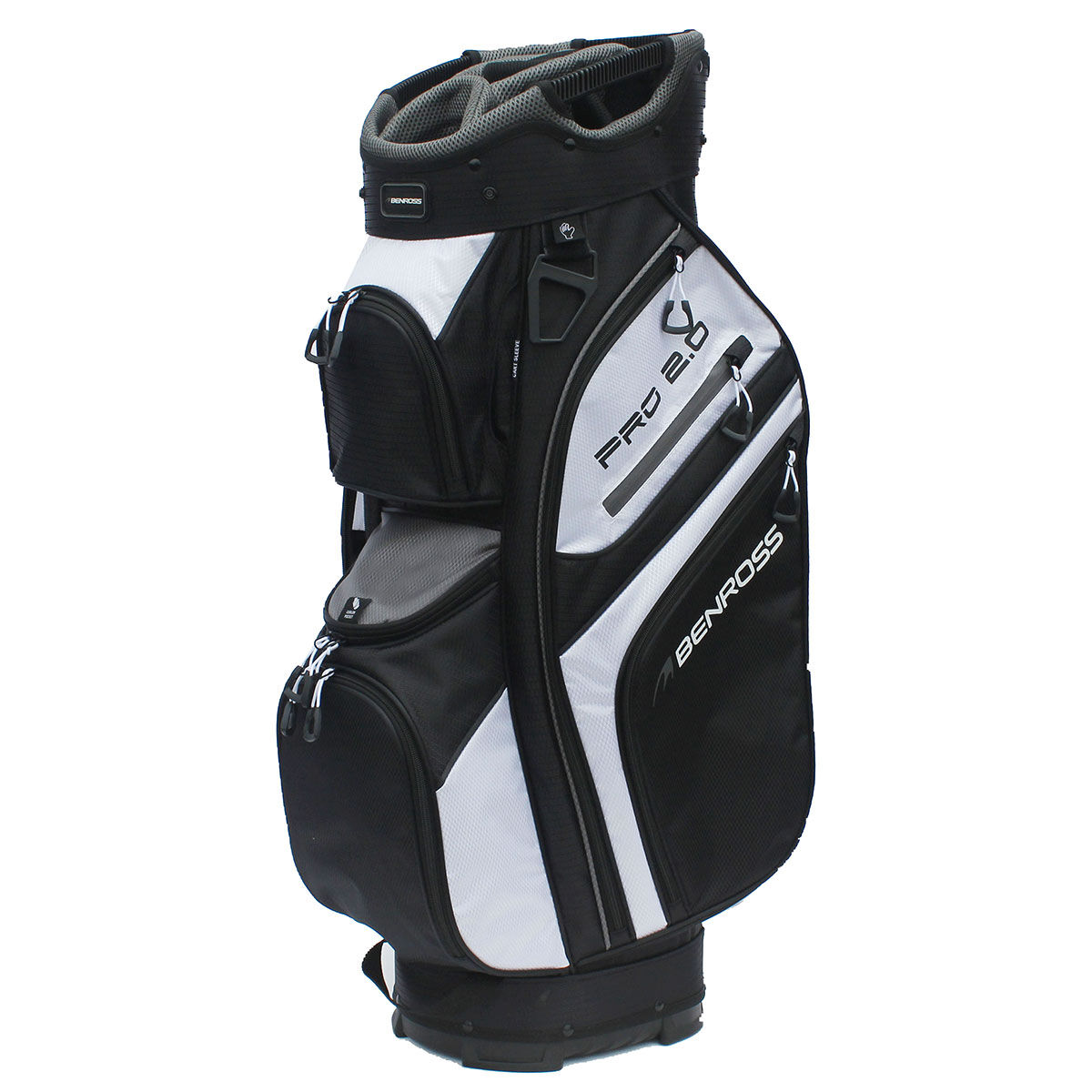 Benross PROTEC 2.0 Deluxe Golf Cart Bag, Black/white/grey, One Size | American Golf von Benross