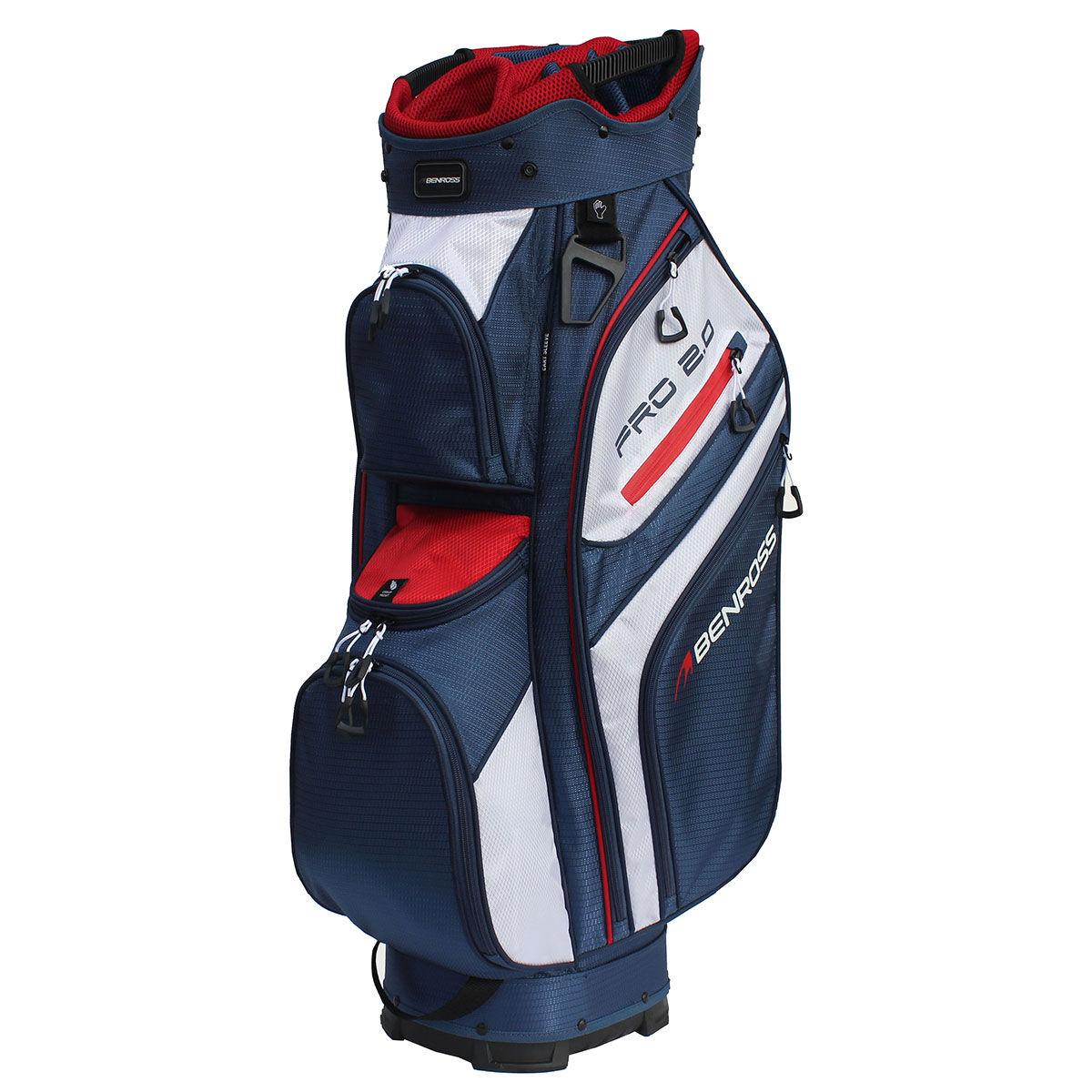 Benross PROTEC 2.0 Deluxe Golf Cart Bag, Navy/white/red, One Size | American Golf von Benross