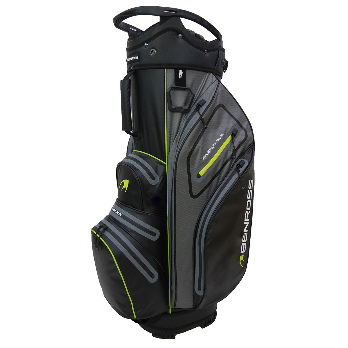 Benross Protec 5.0 Waterproof Golf Cart Bag, Black/charcoal/lime | American Golf von Benross