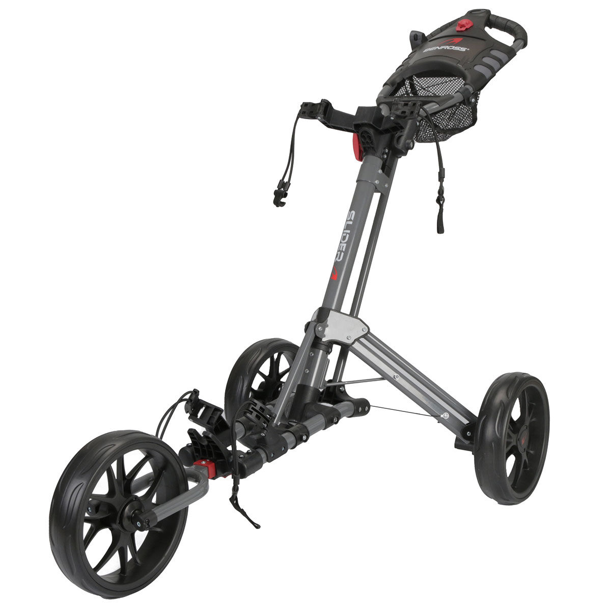 Benross Slider 3-Wheel Push Golf Trolley, Grey, One Size | American Golf von Benross