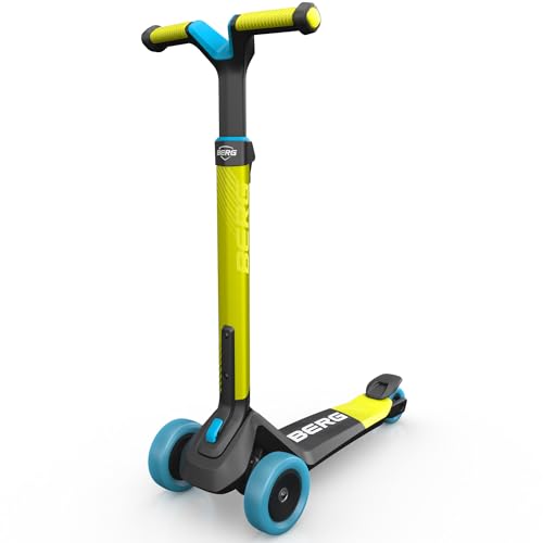 BERG Nexo Foldable Kinderroller | Scooter | Klappbar, sicher & mitwachsend | Höhenverstellbar von 67-83cm | Kinderscooter | Ergonomische Bremse | Lehnensteuerung | Für Kinder von 2-12 Jahren | Blau von Berg