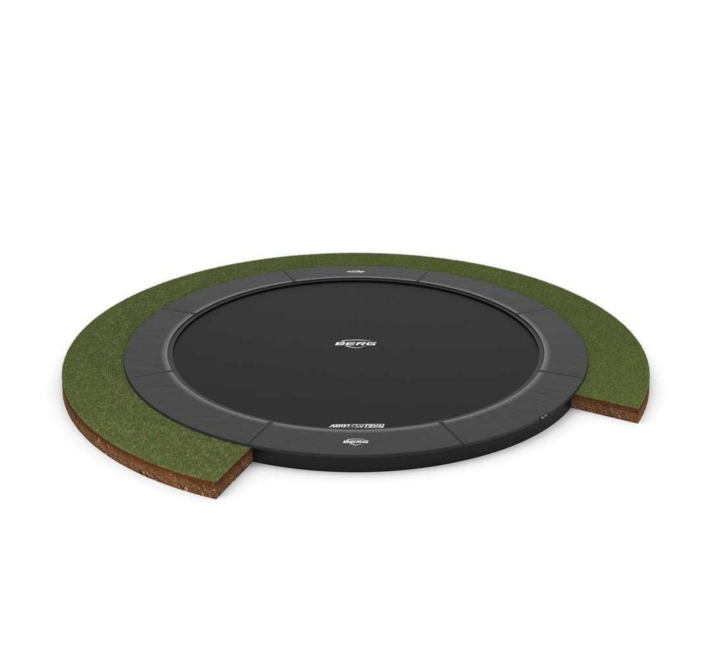 Berg Bodentrampolin BERG SPORTS Trampolin Rund 380 cm Elite FlatGround Grey / grau von Berg