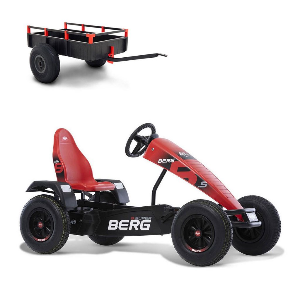 Berg Go-Kart BERG Gokart XXL B. Super Red E-Motor Hybrid rot E-BFR mit Anhänger von Berg