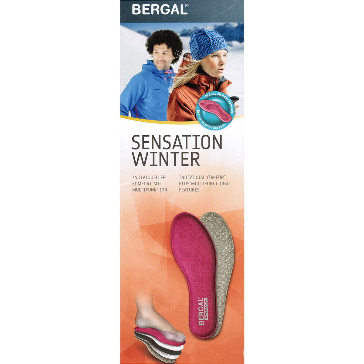 3 Paar Bergal Sensation Winter Damen Einlegesohle Visko Gr. 36-42 Memory Support von Bergal