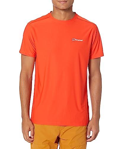 Berghaus Herren 24/7 Kurzärmeliges Crew Tech Baselayer T-Shirt, Orange, XS von Berghaus