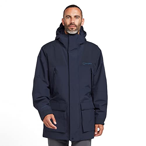 Berghaus Herren Breccan Isolierte Parka Jacke, strapazierfähiger, atmungsaktiver Regenmantel, Blau, 2XL von Berghaus