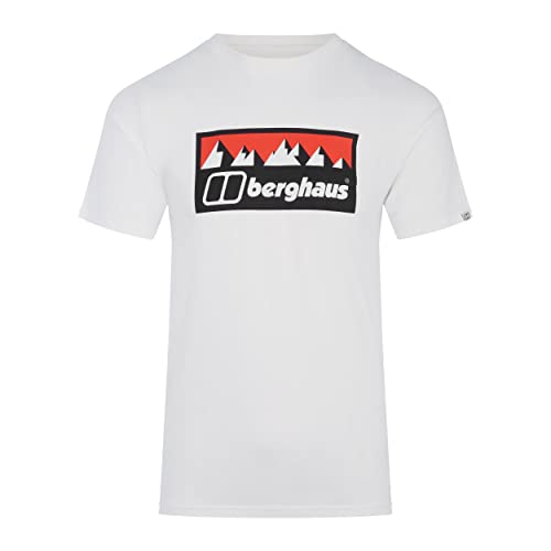 Berghaus Herren Grau Fangs Peak Kurzärmeliges Tee T-Shirt, Weiß, S von Berghaus