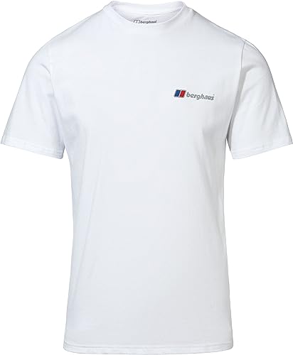 Berghaus Herren Organic Front & Back Classic Logo T-Shirt, Weiß, S von Berghaus
