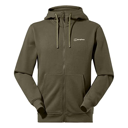 Berghaus Herren Logo Full Zip Hoodie, zusätzliche Wärme, extra bequem von Berghaus