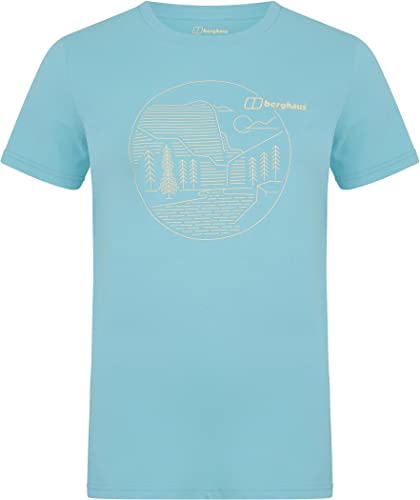 Berghaus Linear Landscape T-Shirt für Damen, Stillwater von Berghaus