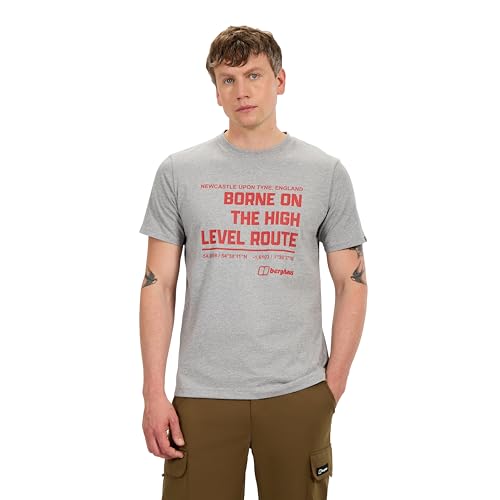 Berghaus Men's High Level Route Tee, Grey Marl BCI, 3XL von Berghaus