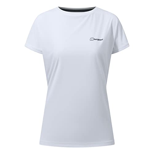 Berghaus Nesna Kurzärmeliges feuchtigkeitsregulierendes Baselayer-T-Shirt mit Rundhalsausschnitt für Damen, Pure White von Berghaus