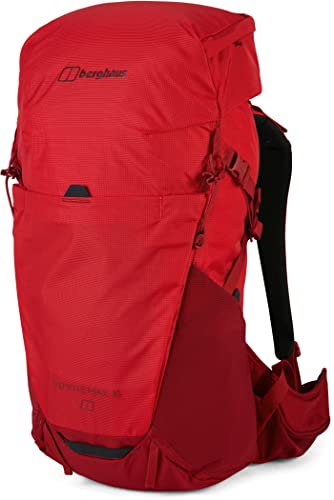 Berghaus Unisex Remote Hike 35 Liter Rucksack, komfortable Passform, robustes Design, Rucksack für Männer und Frauen, Rot, Eine Größe von Berghaus