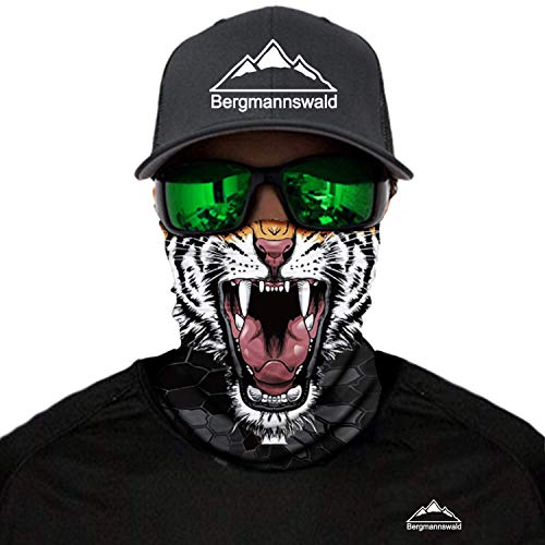 Bergmannswald® Multifunktionstuch nahtlos (1er Pack, Der Tiger) von Bergmannswald