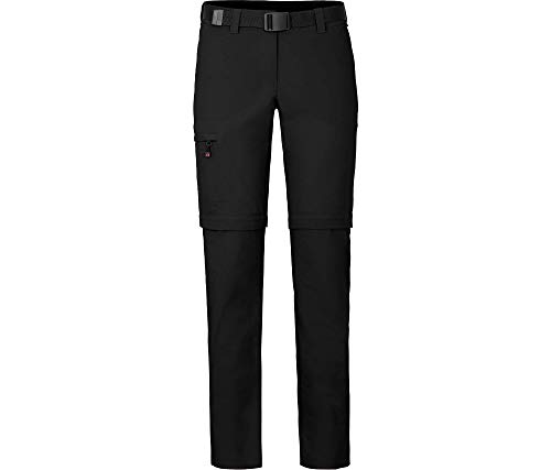 Bergson Bennett Zipp-Off (Slim) | Damen Wanderhose, vielseitig, pflegeleicht, Black [900], 40 - Damen von Bergson