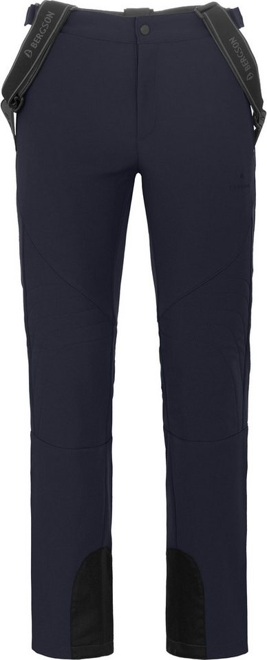 Bergson Skihose JUMPER Herren Softshell Skihose, winddicht, elastisch, Langgrößen, Nacht blau von Bergson