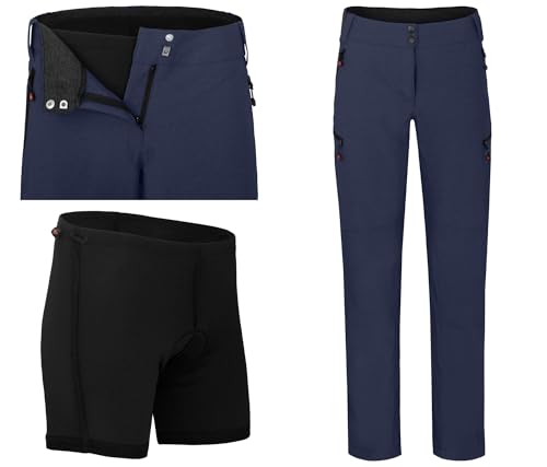 Bergson Vina | Damen Radhose (mit gepolsterter Innenhose), robust, elastisch, Peacoat Blue [368], 42 - Damen von Bergson