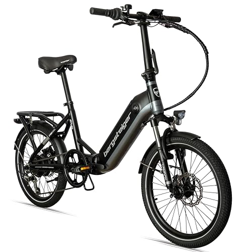 Bergsteiger London 20 Zoll E-Bike Klapprad mit 250 Watt Motor, Scheibenbremsen, Aluminium Ebike für Damen & Herren, Farbdisplay, Elektrofahrrad mit 7 Gang-Schaltung von Bergsteiger