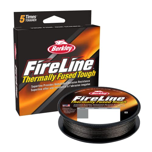 Berkley FireLine® Fused Original - 8-Strand Superline, Ultra-zähe & Abriebfeste geflochtene Angelschnur für Feingefühl und geschmeidige Würfe, Smoke, 0,39 mm, 64,02 lb|29,1 kg, 328 yd|300 m von Berkley
