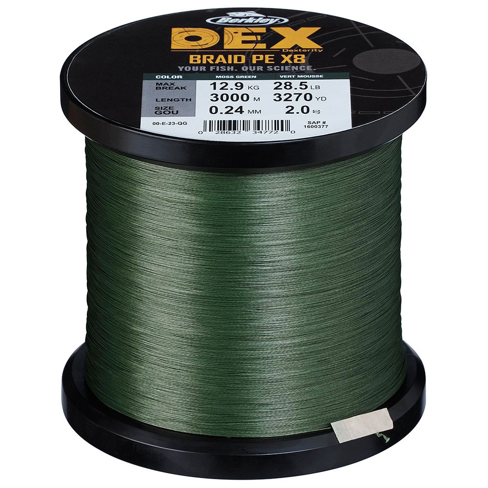 Berkley Dex X8 3000 M Braided Line Silber 0.040 mm von Berkley