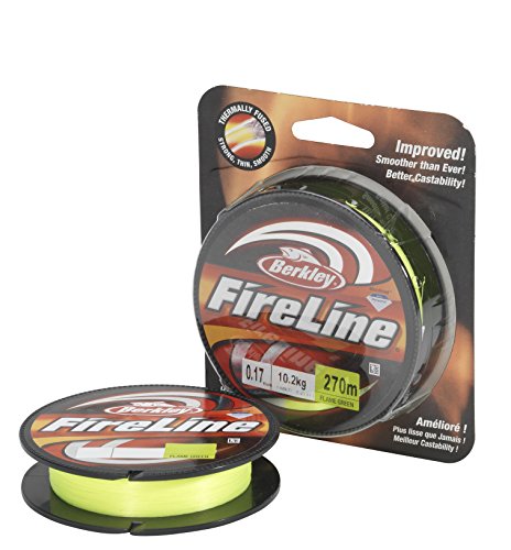 Berkley Filo da Pesca FireLine Flame Green 0.17 mm 270 m Trecciato PE Dyneema Mare Spinning Surfcasting Carpfishing von Berkley