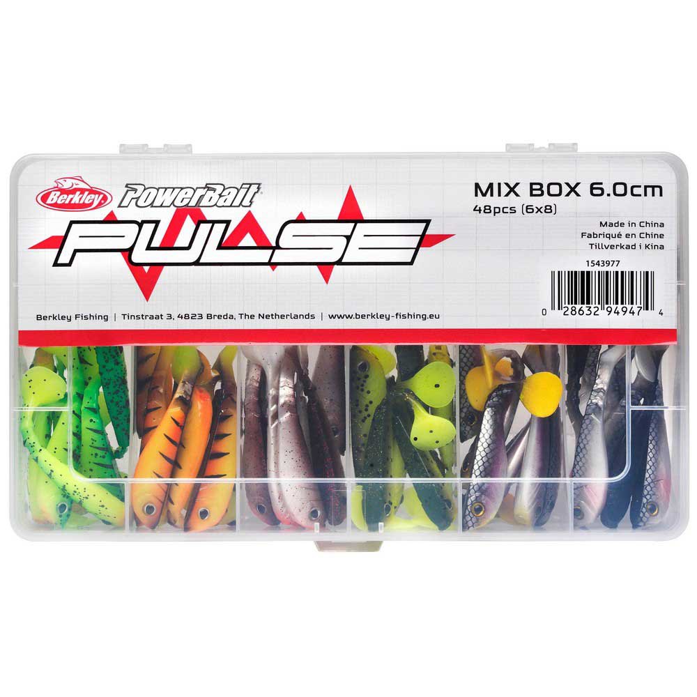 Berkley Pulse Shad Mix Box Soft Lure 60 Mm 48 Units Mehrfarbig von Berkley