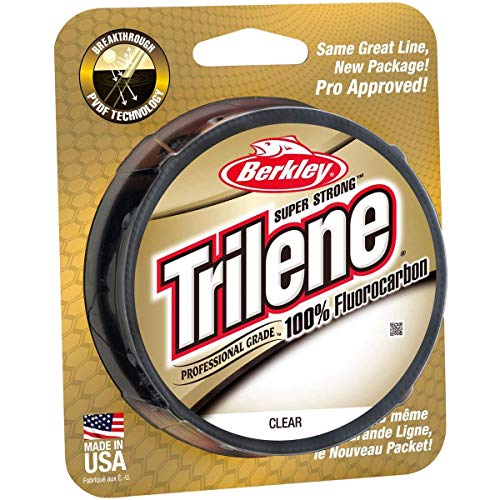 Berkley Trilene 100 % Fluorocarbon-Vorfach-Angelschnur, 3.7kg | 8lb| 55yd | 50m von Berkley