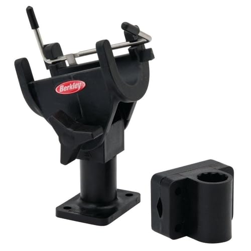 Berkley Quick-Set Boat Rutenhalter, Boots-rutenhalter Mit Klappsicherung, Schwarz von Berkley