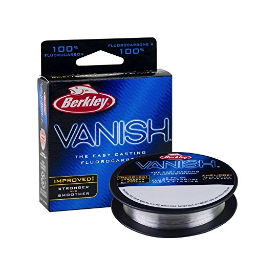 Berkley Vanish® Fluorocarbon-Angelschnur, transparent, 2,7 kg, 100 m, geeignet für Salz- und Süßwasserumgebungen von Berkley