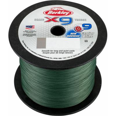 Berkley X9 Braid Low Vis Green 40lb 27.0kg 2000m 0.25mm von Berkley