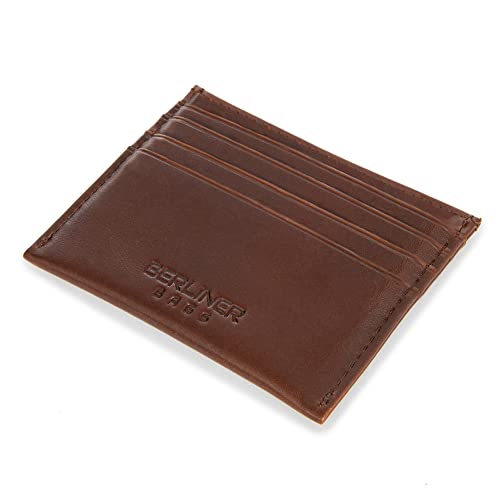 Berliner Bags Premium Kartenetui aus Leder mit RFID-Schutz, Slim Kreditkartenhülle mit Geschenkbox - Braun von Berliner Bags