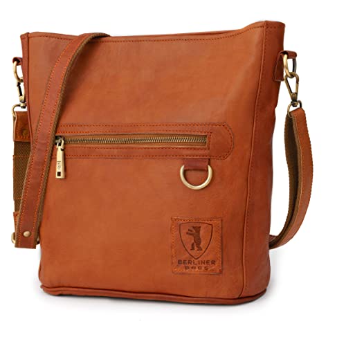 Berliner Bags Vintage Schultertasche Siena, Umhängetasche aus Leder Handtasche für Frauen - Braun von Berliner Bags