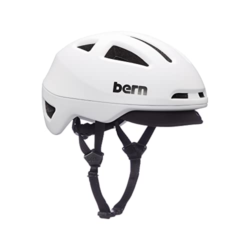 Bern Major Erwachsene Fahrradhelm, MIPS Rotationsaufprallschutz, Zirkel-Zifferblattanpassung, MIPS Mattweiß, Medium von Bern