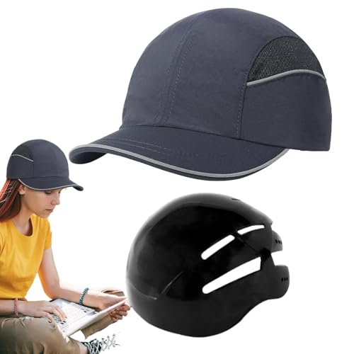 Besreey Baseballkappe | Verstellbarer Sicherheitshelm - Atmungsaktive Kappe Mit Abnehmbarer Kopfschale Für Golf Tennis Outdoor Wandern Training Und Freizeit von Besreey