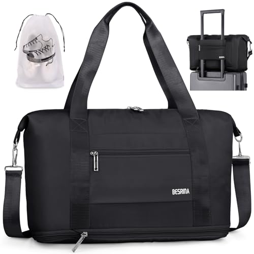 Besrina Ryanair Kabinentaschen, 40 x 20 x 25 cm, Untersitz-Handgepäcktasche, erweiterbar für Easyjet Kabinentasche, 45 x 36 x 20 cm, Flugtasche, Handgepäcktaschen für Damen und Herren, Reisetasche, von Besrina
