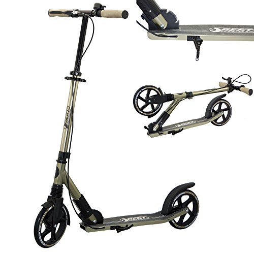 Best Sporting High End Scooter Erwachsene I klappbarer Roller mit Ständer, Handbremse, Klingel und Tragegurt I City-Roller für Erwachsene I Tretroller mit Rollengröße 205 mm von B Best Sporting