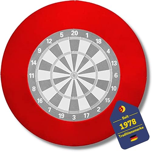 Best Sporting Dartscheiben-Umrandung I hochwertiges Dart Zubehör I passend für Jede Dartscheibe mit 45,5cm Durchmesser I vierteilig I Dart Surround 2,5 kg in rot I Dartboard Surrounds von B Best Sporting