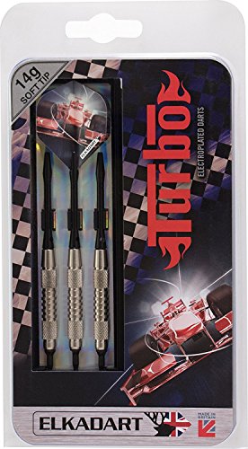 B Best Sporting Elkdart Dartpfeile Turbo, 3 Soft-Tip-Pfeile mit Etui, Gewicht: 14 g von B Best Sporting