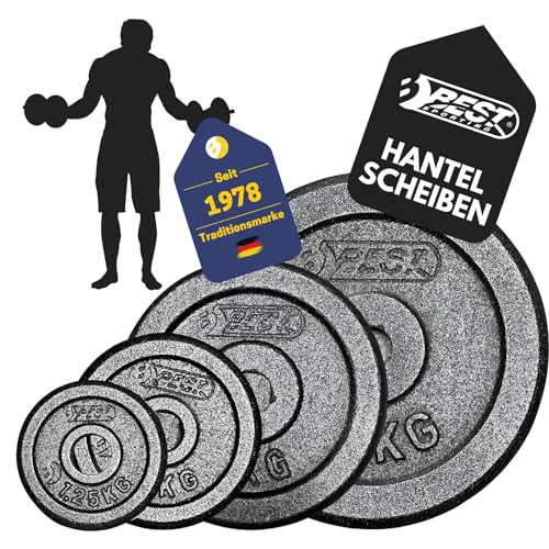 Best Sporting Gewichte Hantel PRO I Hantel Gewichte Set 1,25kg bis 10kg Hantelscheiben 30/31 mm für Kurz- und Langhanteln I Hantel Gewichte Set für erfolgreiches Hanteltraining I Weights set for home von B Best Sporting