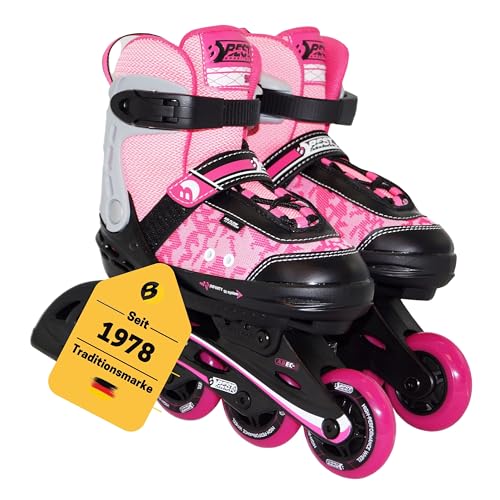 Best Sporting Inline Skates Kinder & Erwachsene I Rollschuhe größenverstellbar 38-41 I robuste Inliner mit Bremse I pink - schwarz I hochwertige Rollerskates Schuhe I Inliner mit 4 Rollen von B Best Sporting