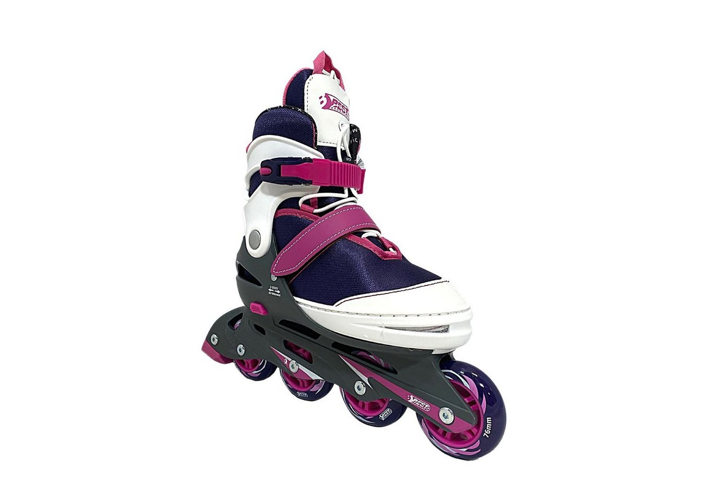 Best Sporting Inlineskates Inliner für Kinder 5-fach größenverstellbar in lila/pink, robuste und hochwertige Kinder Inliner mit Bremse von Best Sporting