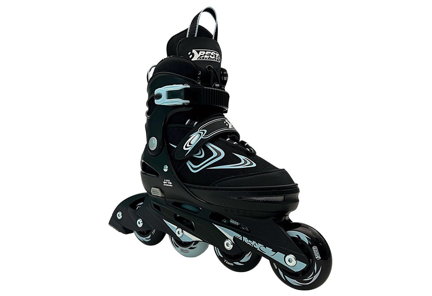 Best Sporting Inlineskates robuste Inliner für Jugendliche mit Bremse I Rollerskates Schuhe Kinder I Inliner mit 4 Rollen, Inline Skates Kinder I Rollschuhe größenverstellbar von Best Sporting