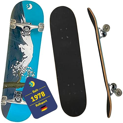 Best Sporting Skateboard Mountain I Skate-Board mit ABEC 3 Kugellager I hochwertige Skateboards aus Holz & Aluminum I Skateboard Erwachsene I 78,5 x 20,4 cm Skateboard Deck mit Berg-Motiv von B Best Sporting
