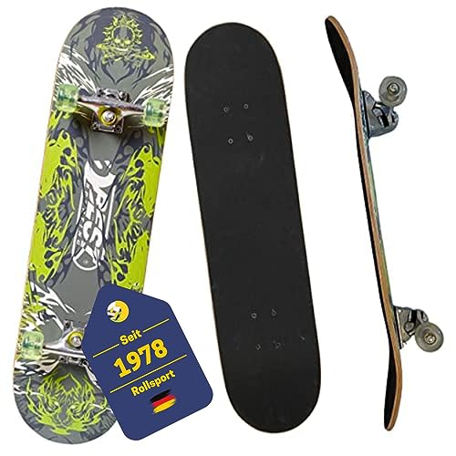 Best Sporting Skateboard Green High I Skate-Board mit ABEC 5 Kugellager I hochwertige Skateboards aus Holz & Aluminum I Skateboard Erwachsene I 78,5 x 20,4 cm Skateboard Deck grünes Design von Best Sporting