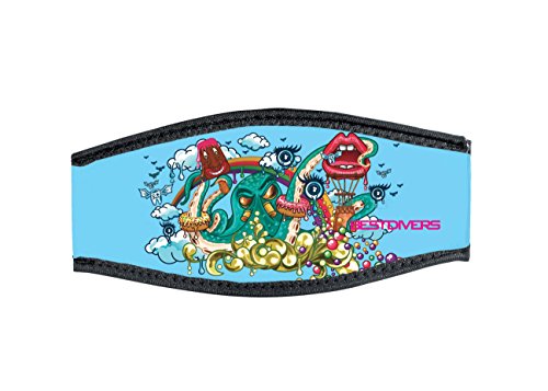 Best divers Uhrenarmband Maske aus Neopren, doppelt Klettverschluss, Popart von Best divers