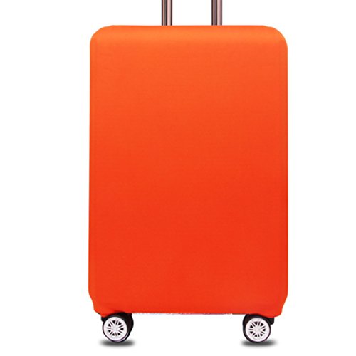 YianBestja Elastisch und Einfarbig Kofferhülle Koffer Abdeckung Schutzhülle Kofferschutzhülle Kofferbezug Luggage Gepäck Cover mit Band und Klettverschluss (Orange, S (18-21 Zoll)) von YianBestja