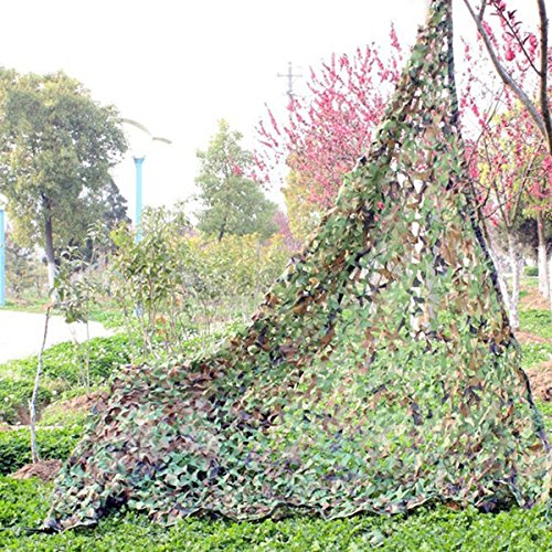 Bestland Camouflage Netz Waldtarnungs Tarnnetz Netz für Camping Militärjagd Schießen Angeln Outdoor (3.2 * 6.5ft(1mx2m)) von Bestland